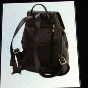 Alpine Swiss Black Leather Backpack (ENCO) New with tags.